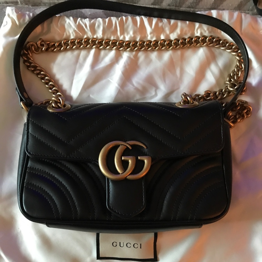 Gucci GG Marmont Matelassé Mini Bag Black
